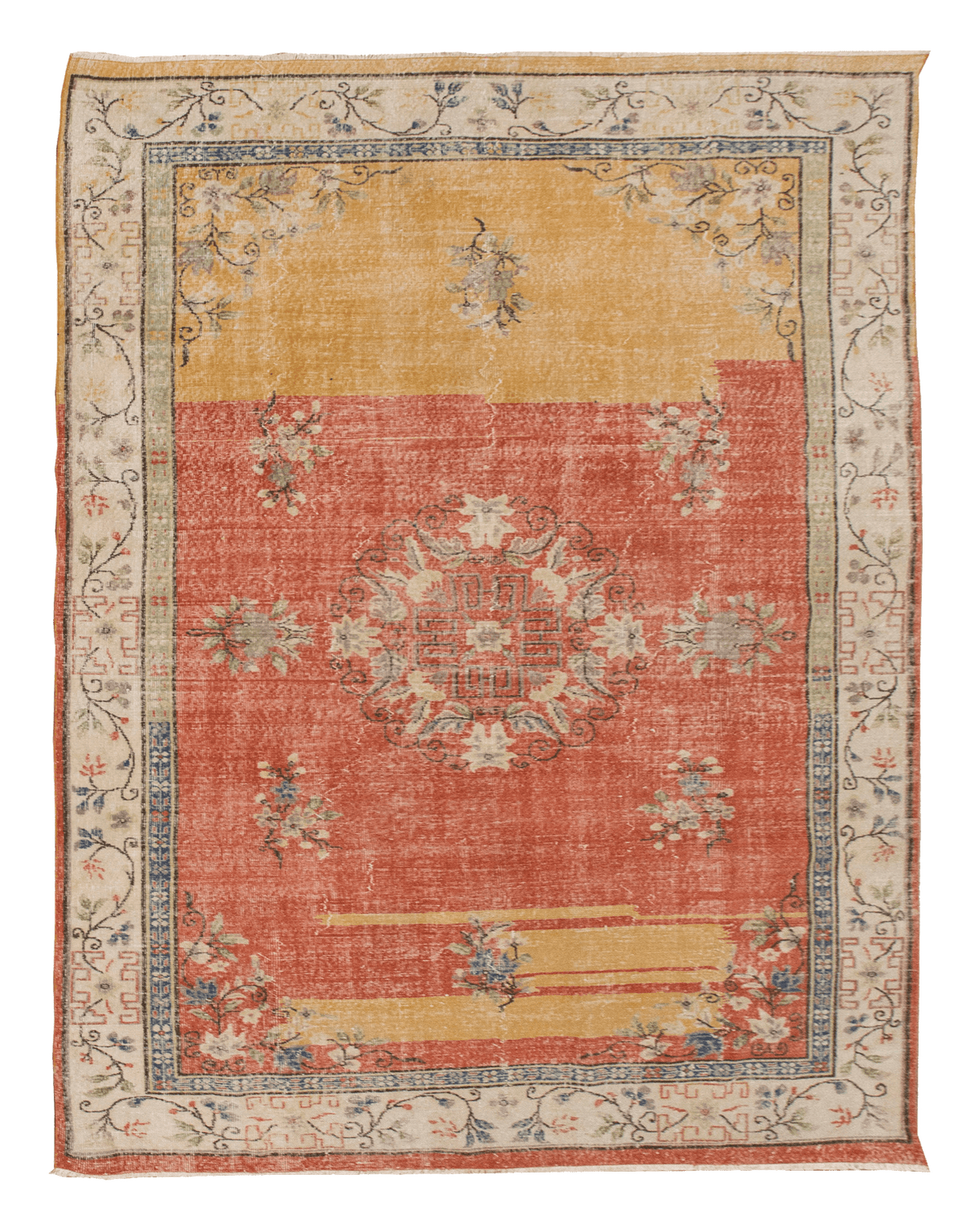 23036 hand-woven Denizli wool kilim, 210 x 300 cm - 1