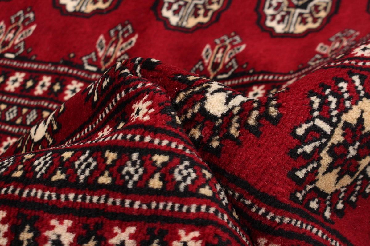 Finest Peshawar Bokhara Dark Red 7'11" x 10'4" - SKU 363218 - image 7