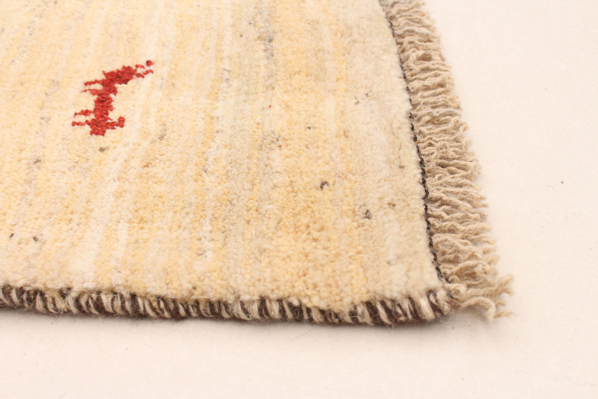 Indian Kashkuli Gabbeh rug, corner detail