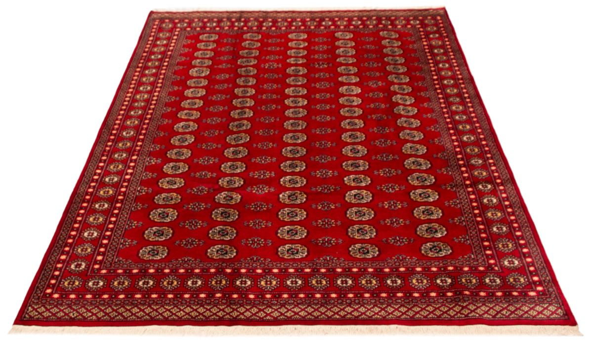Peshawar Bokhara rug, gul motif detail