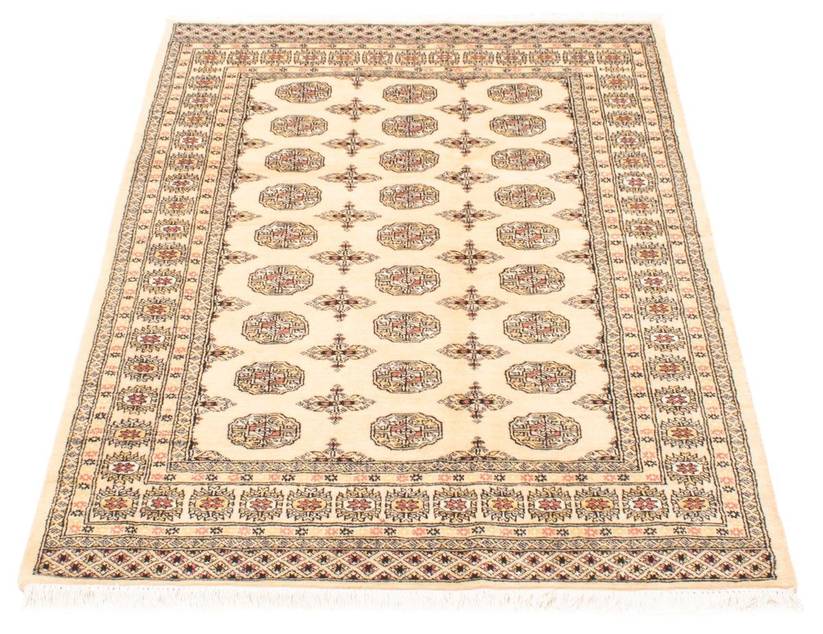 Peshawar Bokhara rug, gul motif detail