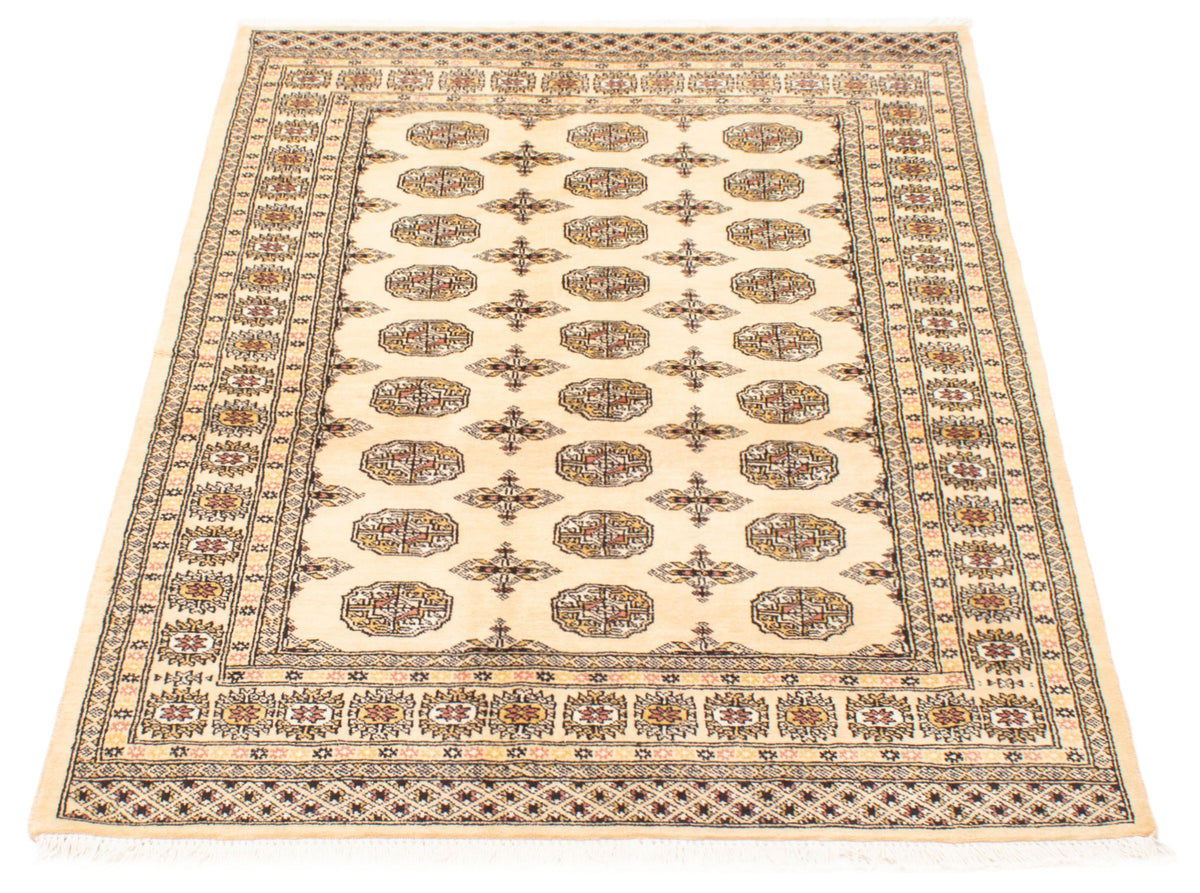 Peshawar Bokhara rug, gul motif detail