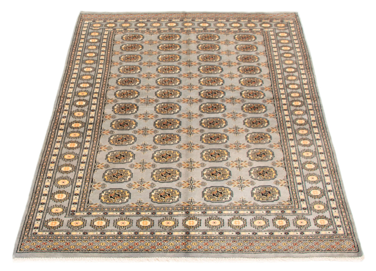 Peshawar Bokhara rug, gul motif detail