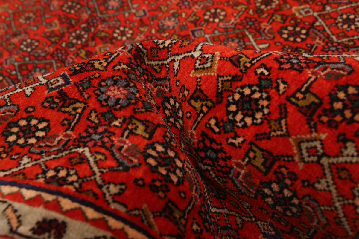 Persian Bijar rug, close-up of repeating field pattern