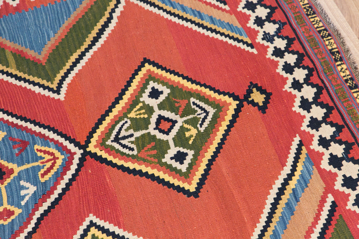 OLD KILIM 39 hand-woven Denizli wool kilim - 4
