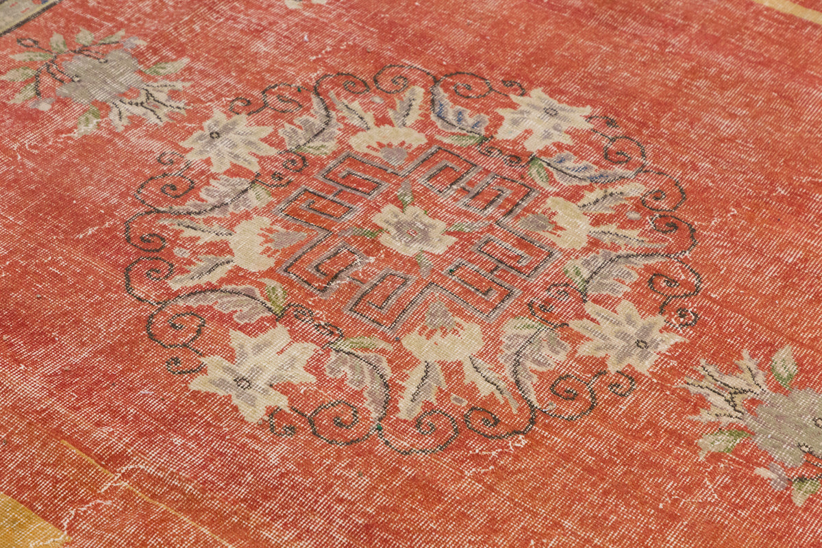 23036 hand-woven Denizli wool kilim, 210 x 300 cm - 6