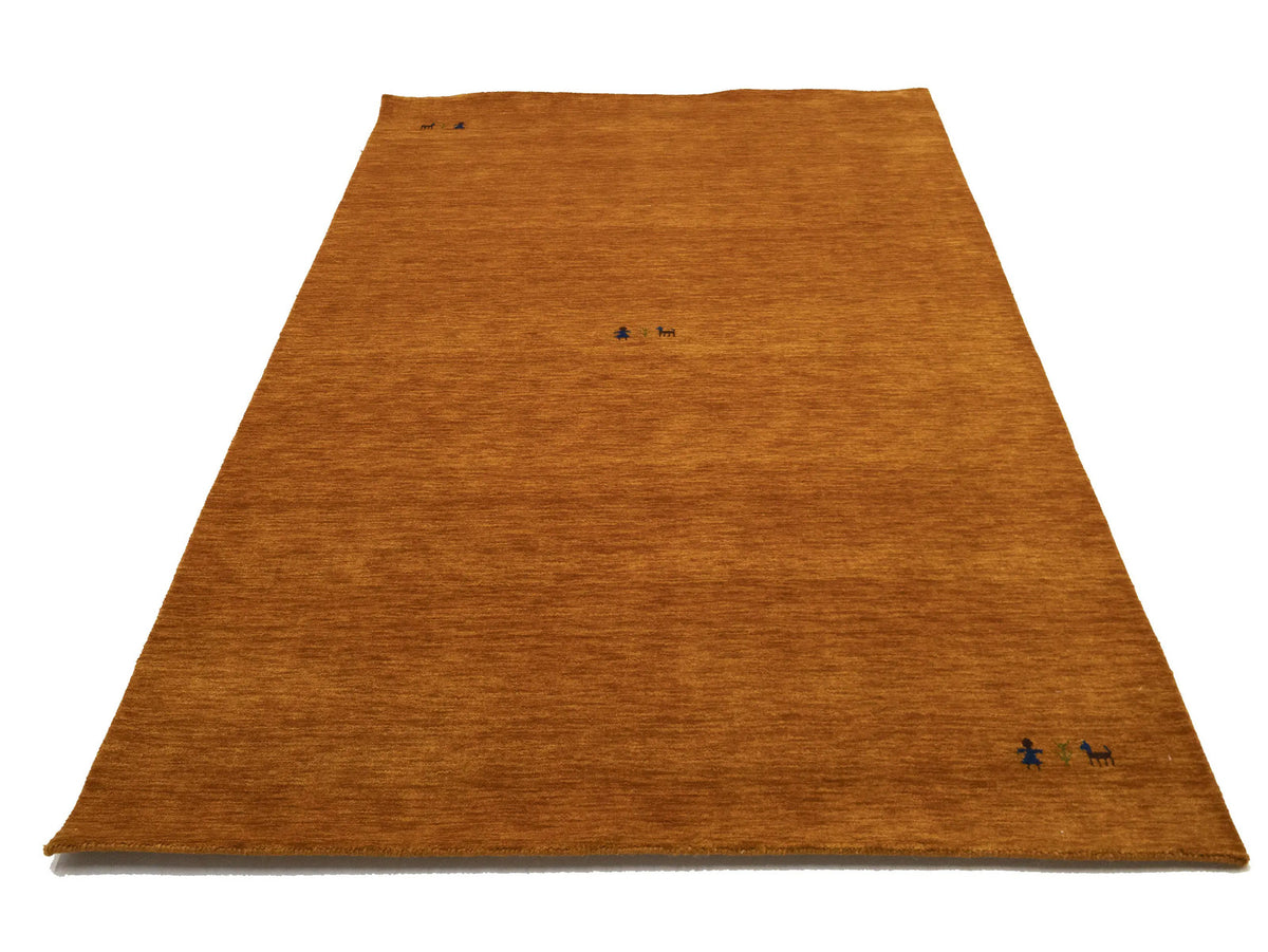 Indian Gabbeh rug, angled view