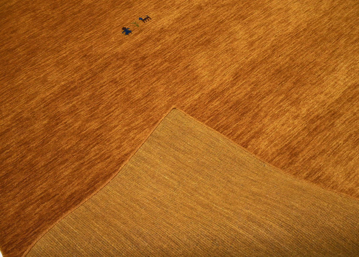 Indian Gabbeh rug, scale reference view