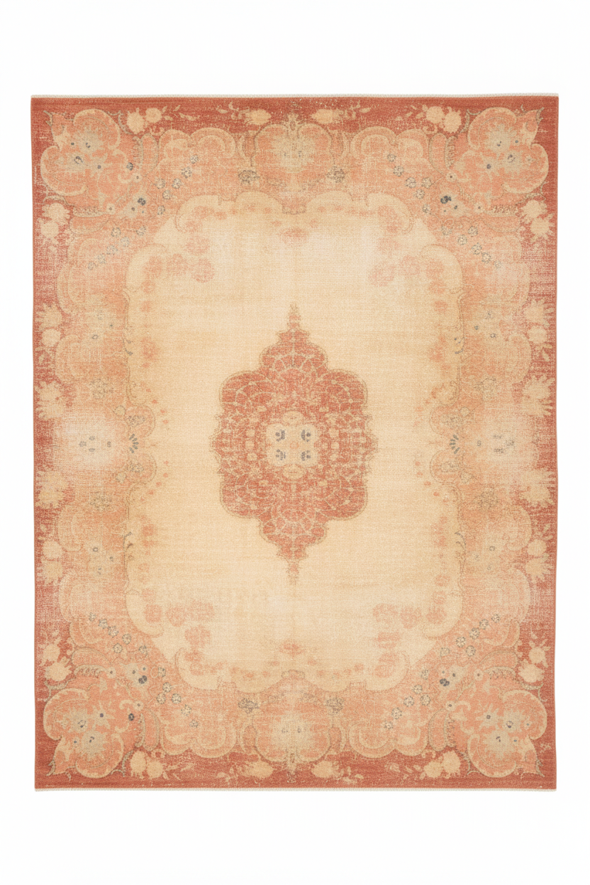 Turkish Antalya Vintage Rug – Background Removed