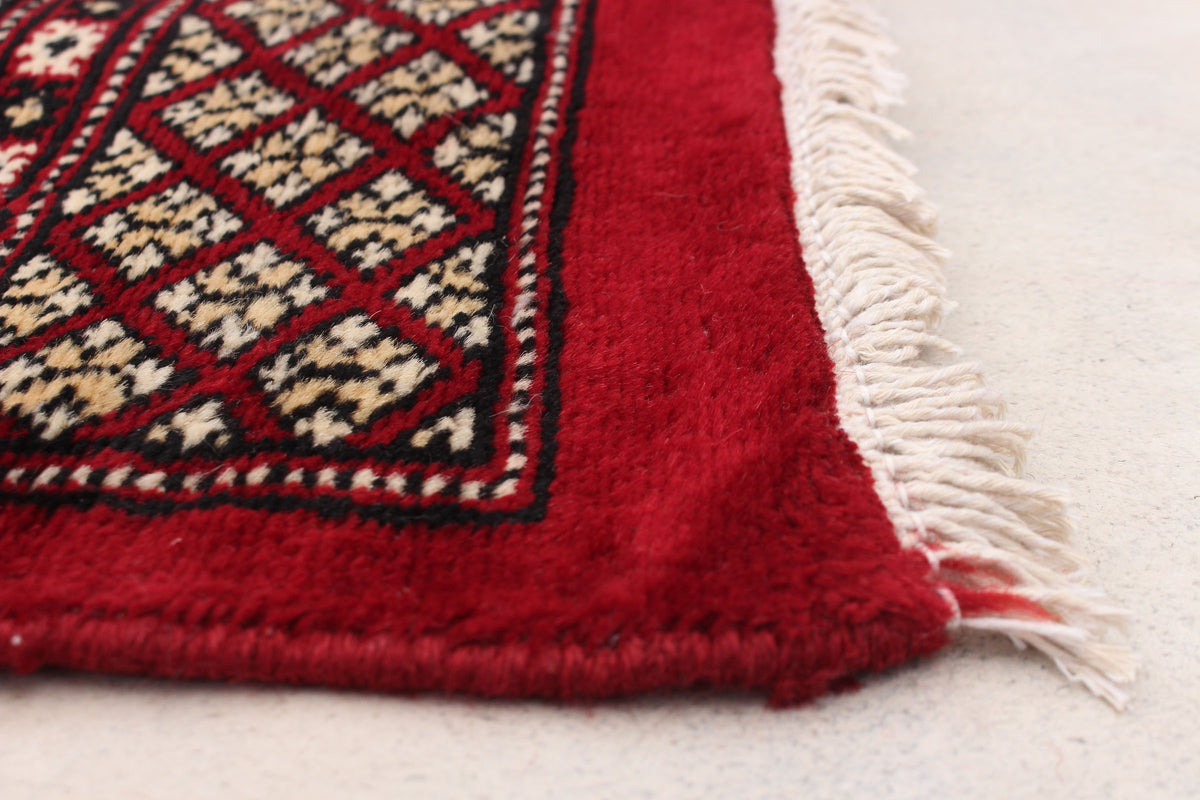 Finest Peshawar Bokhara Dark Red 7'11" x 10'4" - SKU 363218 - image 5