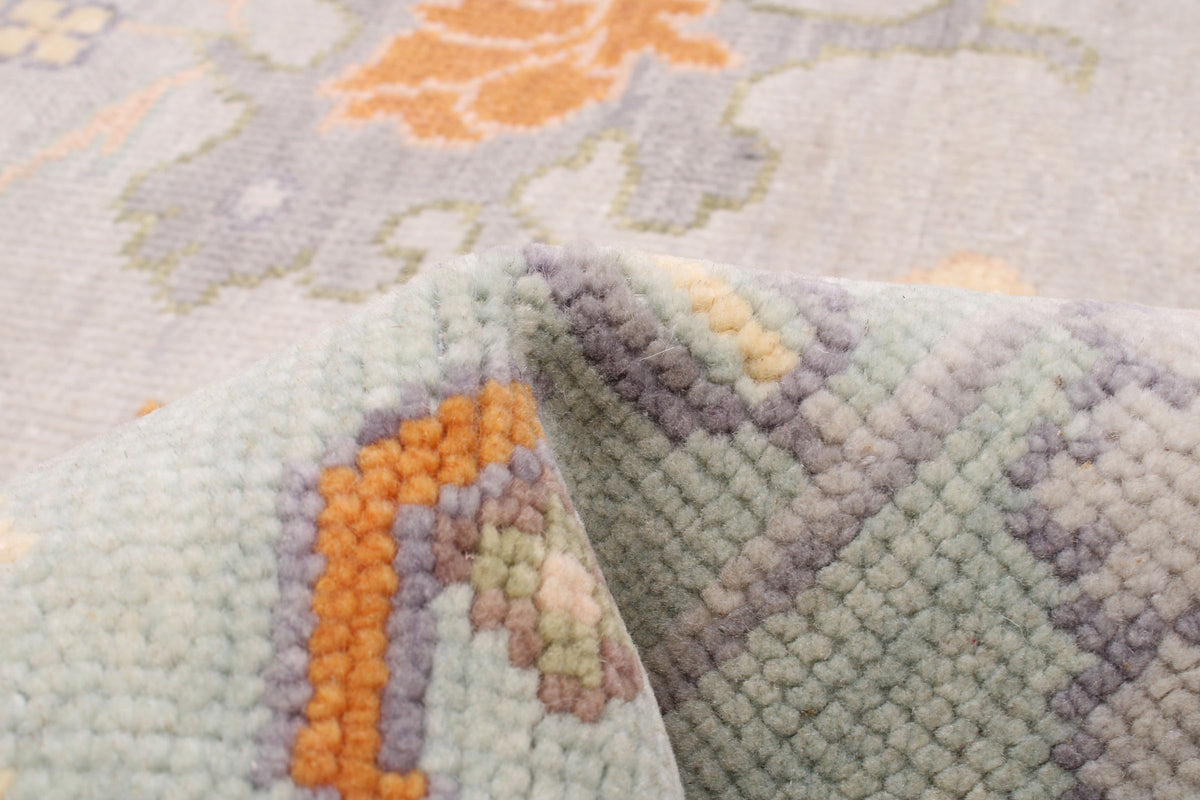 Modern Oushak rug, reverse side