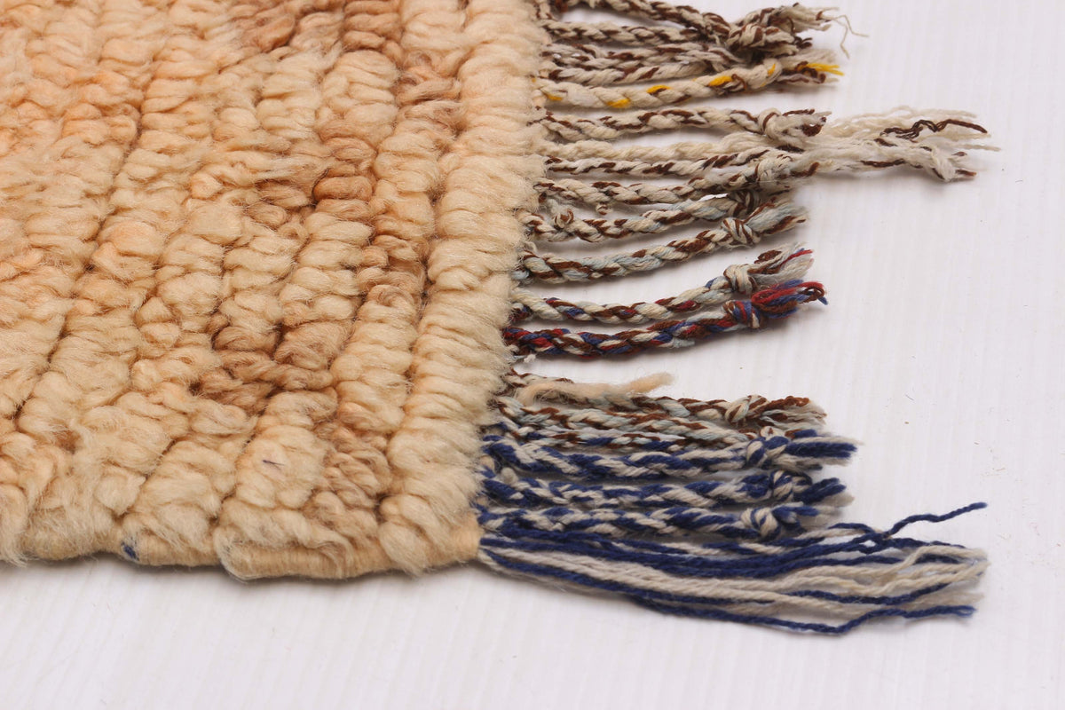 Moroccan Beni Ourain rug, corner detail