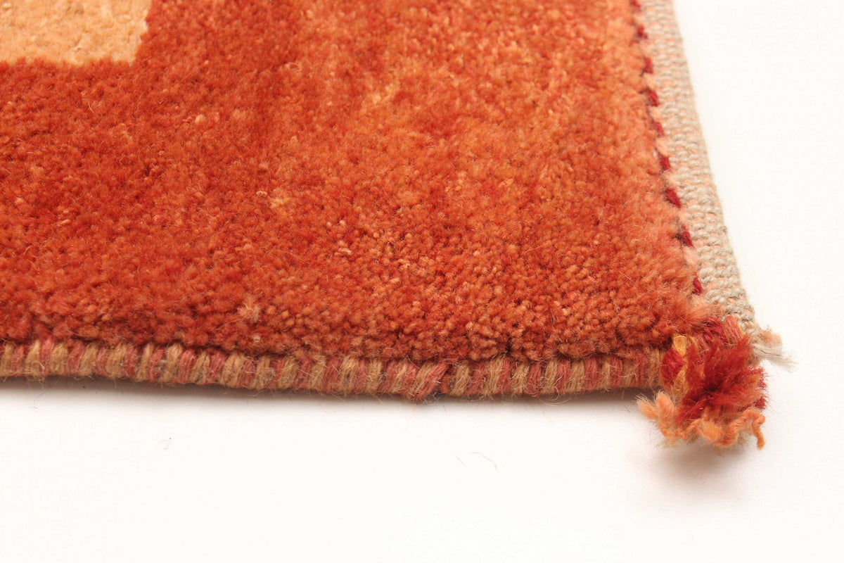 Persian Kashkuli Gabbeh runner, corner detail