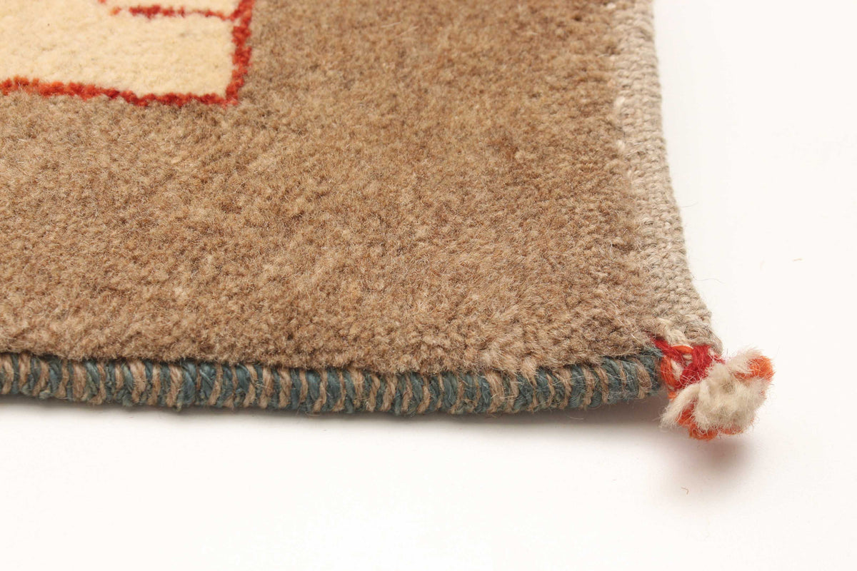 Persian Kashkuli Gabbeh runner, corner detail