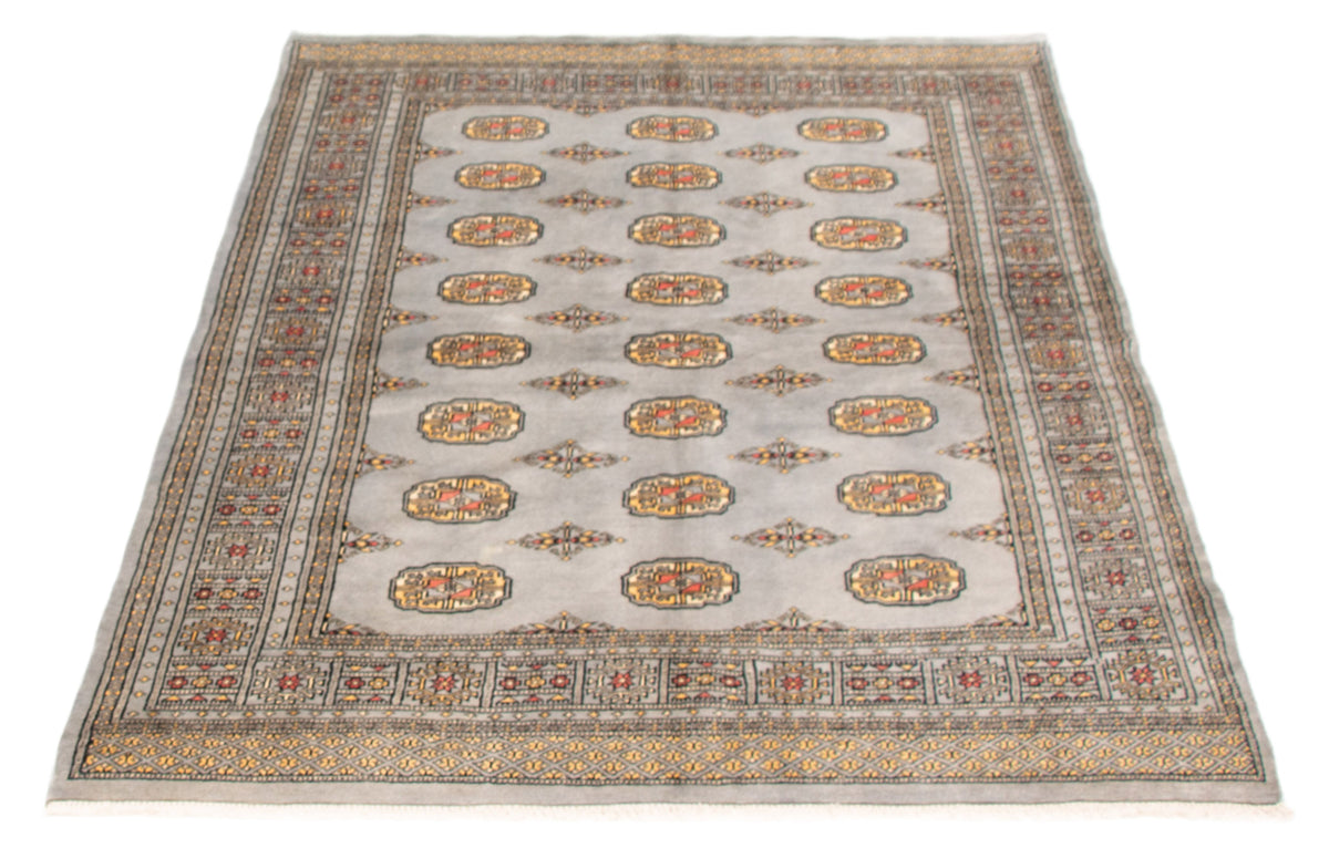 Peshawar Bokhara rug, gul motif detail