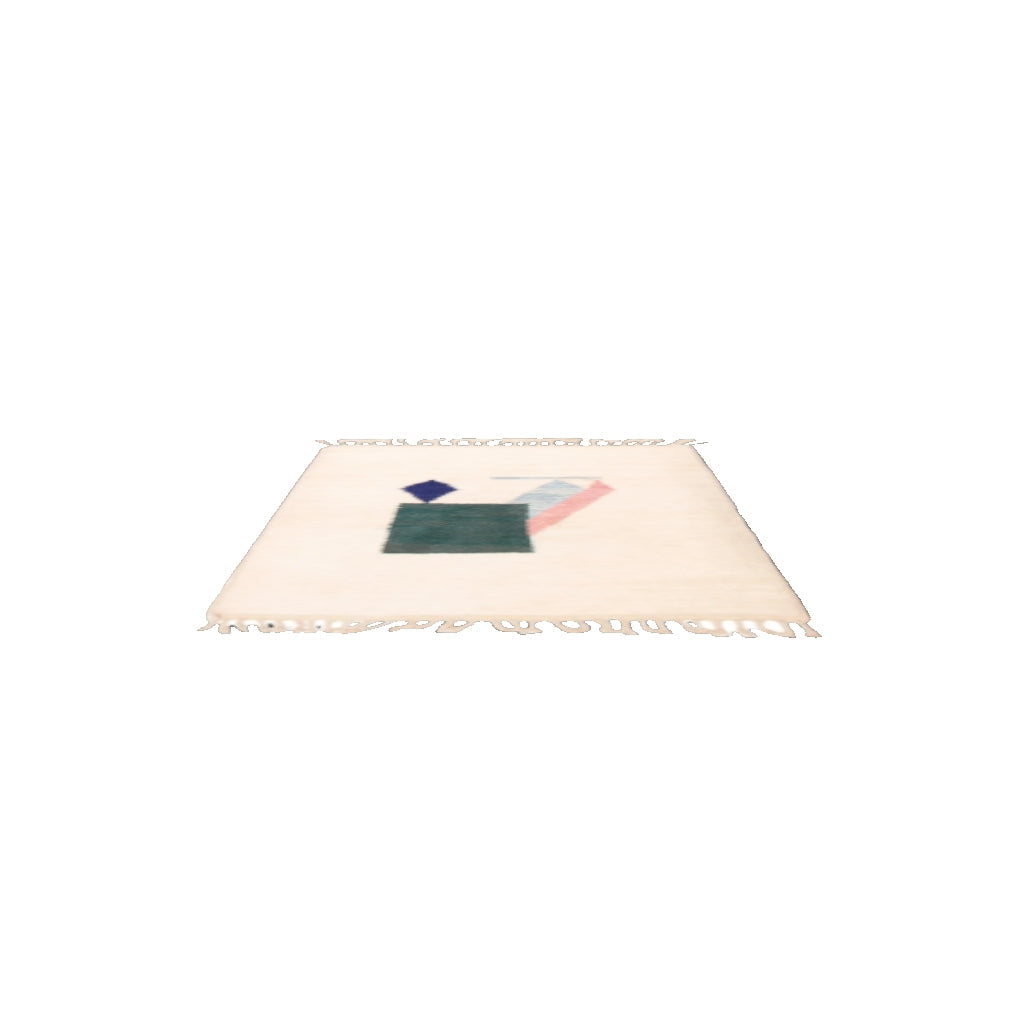moroccan beni ourain rug 3 3D model