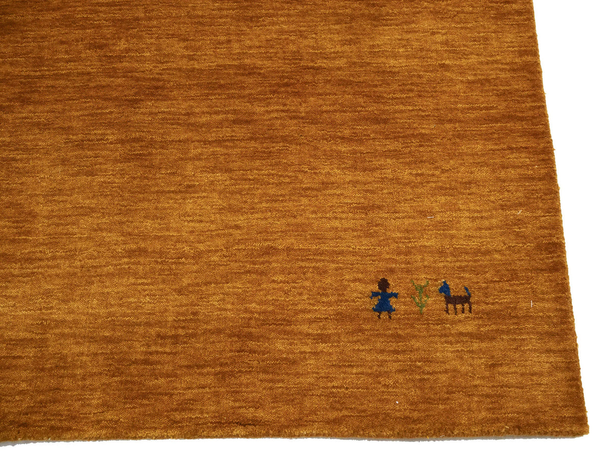 Indian Gabbeh rug, reverse side